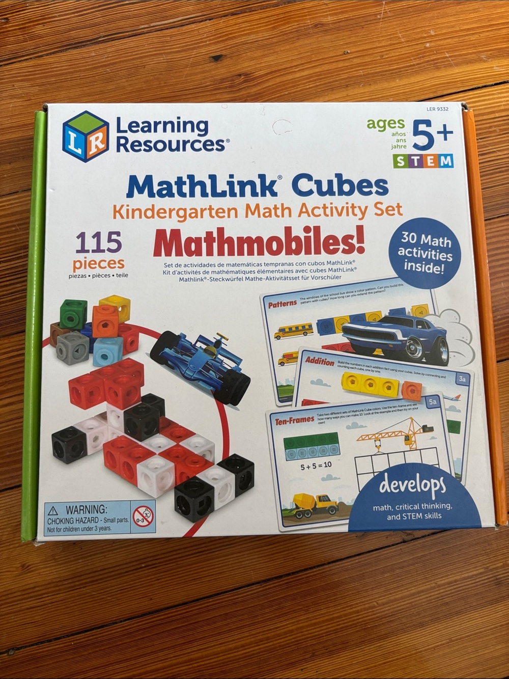 Learning Resources MathLink Cubes Kindergarten Math Activity Set - Multicolor